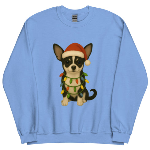 Christmas Black and White Chihuahua Crewneck