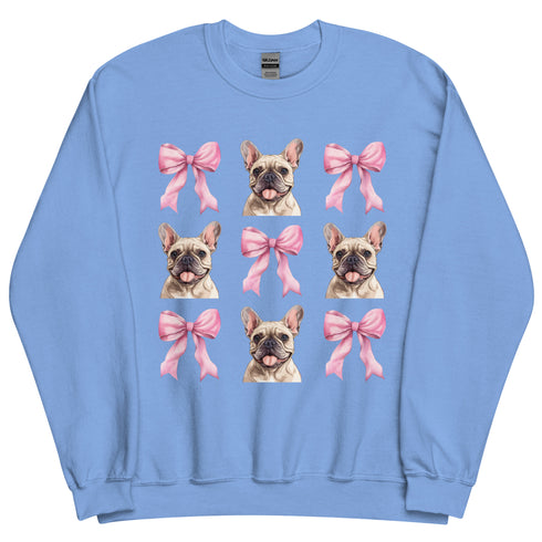 French Bulldog with Bows Sweatshirt