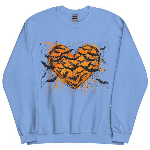 Halloween Heart and Bats Sweatshirt