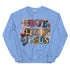Love Like Jesus Faux Quilt Crewneck