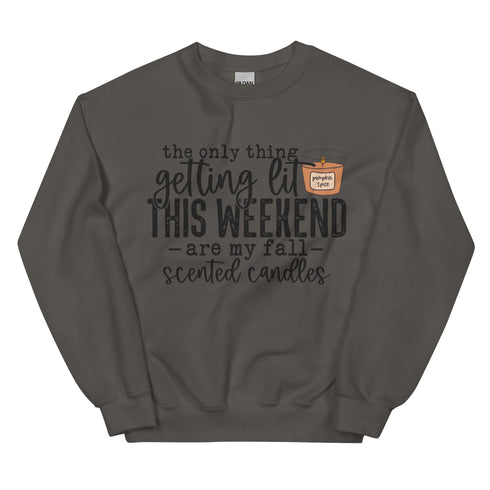 Getting Lit Fall Candles Halloween Sweatshirt