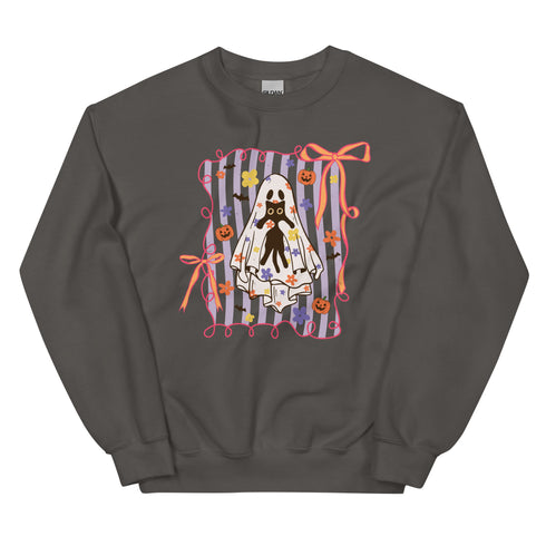 Kitty & Ghost Hugs Halloween Sweatshirt