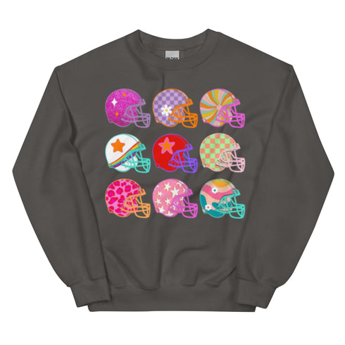 Football Coquette Helmet Sweatshirt