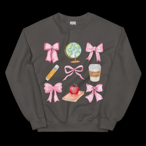 Teacher Bow Coquette Sweatshirt