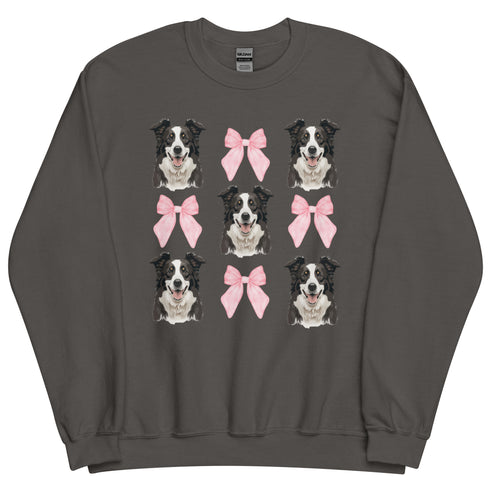 Border Collie and Bows Crewneck