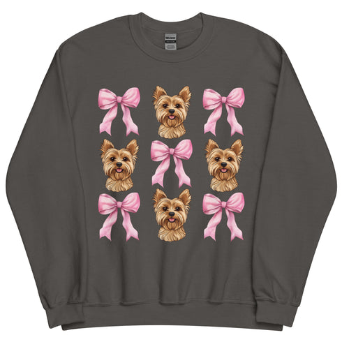 Blonde Yorkie with bows Sweatshirt