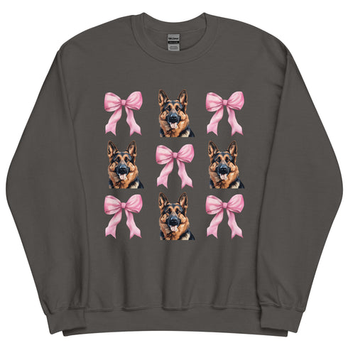 German Shepherd with Bows Sweatshirt
