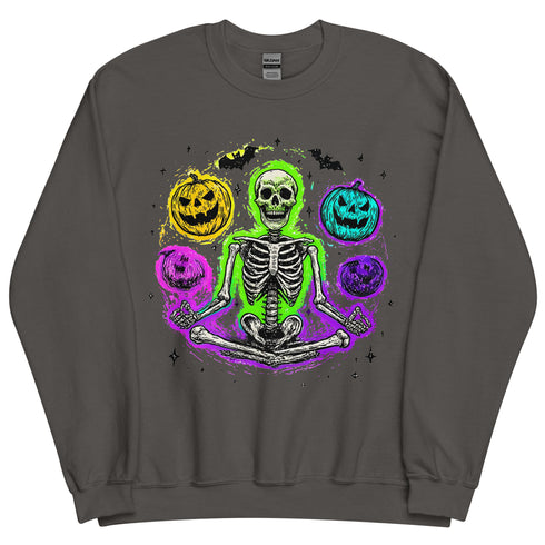 Halloween Skeleton Meditation Sweatshirt