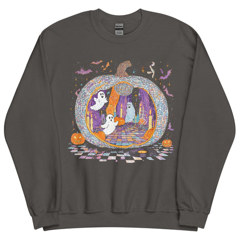 Disco Ghost Pumpkin Party Sweatshirt