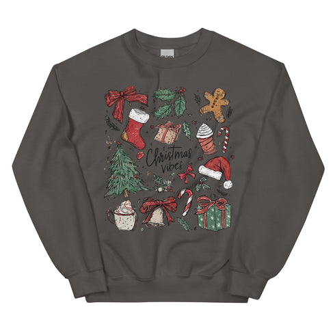 Christmas Vibes Doodles Sweatshirt