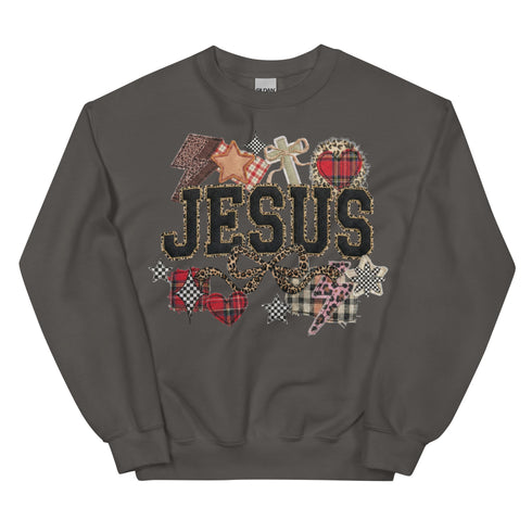 Jesus Faux Quilted Crewneck
