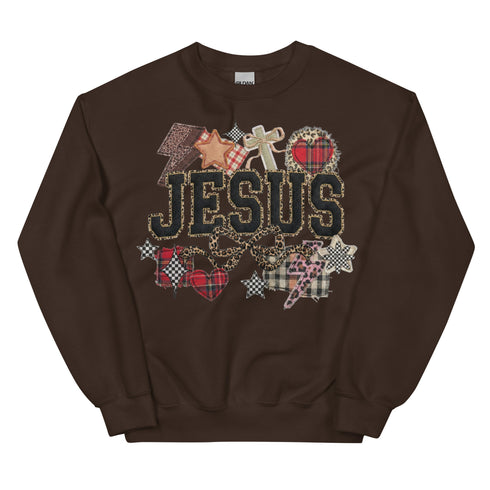 Jesus Faux Quilted Crewneck