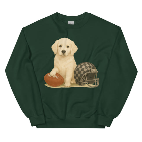 English Creme Retriever Football Crewneck