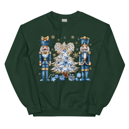Blue Nutcracker Christmas Sweatshirt