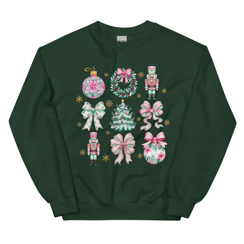 Pink and Green Christmas Doodle