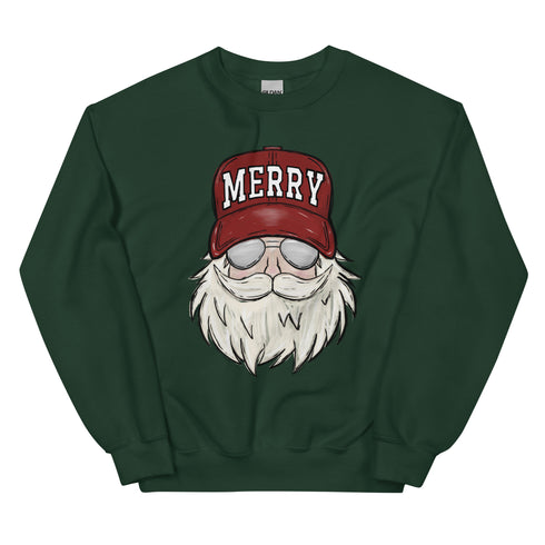 Merry Christmas Santa Trucker Hat Sweatshirt