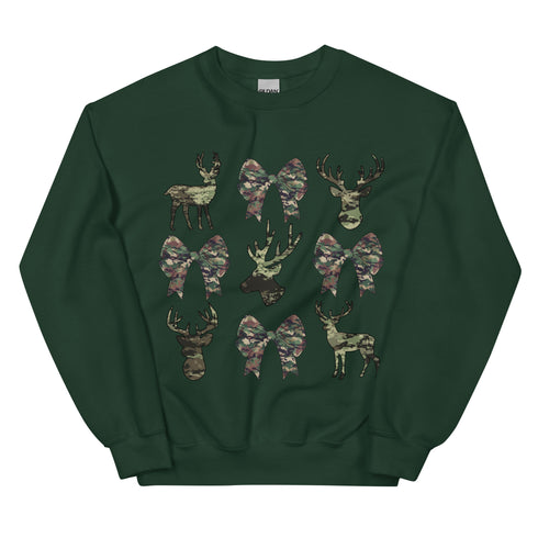 Camo Bow and Bucks Sweatshirt