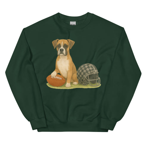 Boxer Football Crewneck