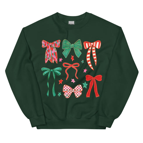 Christmas Coquette Bow Sweatshirt