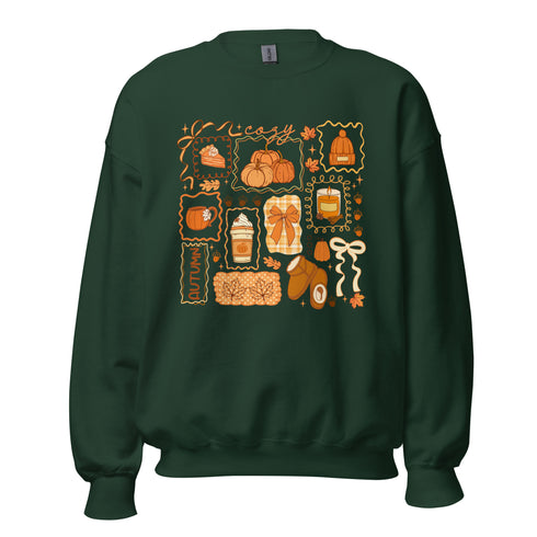 Cozy Season Fall Doodles Sweatshirt