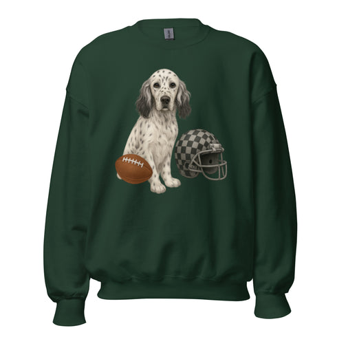 English Setter Dog Football Sweatshirt