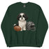 Black and White Shih Tzu Football dog Sweatshirt