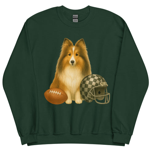 Sheltie Football Dog Sweatshirt