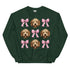Golden Doodle With PInk Bows Dogs Sweatshirt