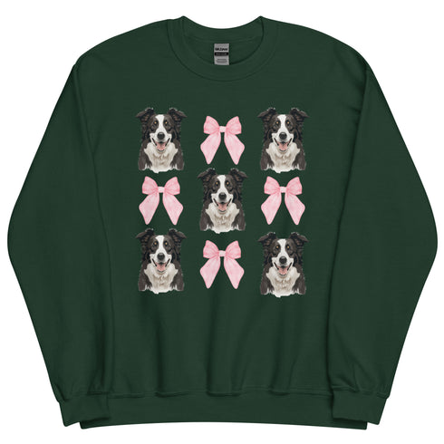 Border Collie and Bows Crewneck