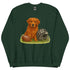 Red Golden Retriever Football Crewneck