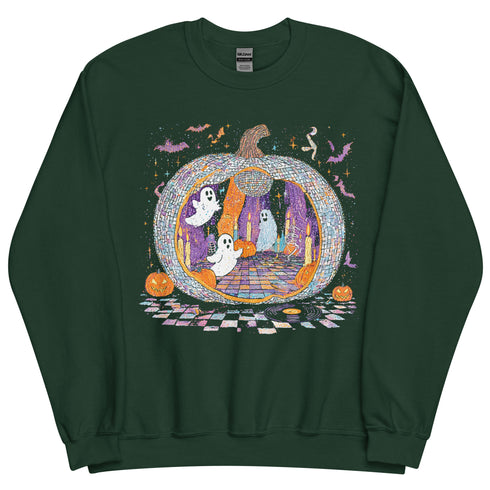 Disco Ghost Pumpkin Party Sweatshirt