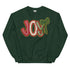 Joy Faux Crochet Christmas Crewneck