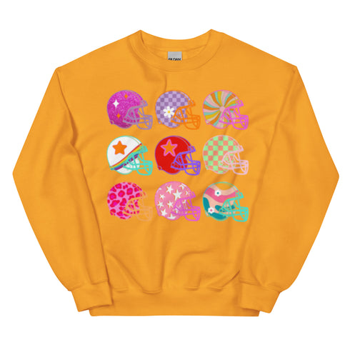 Football Coquette Helmet Sweatshirt