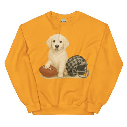 English Creme Retriever Football Crewneck