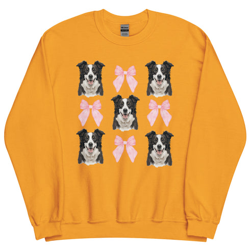Border Collie and Bows Crewneck