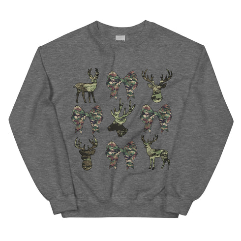 Camo Bow and Bucks Sweatshirt