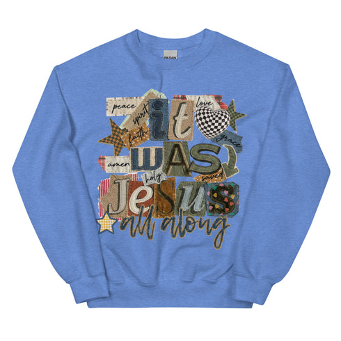 It was Jesus Faux Quilt Crewneck