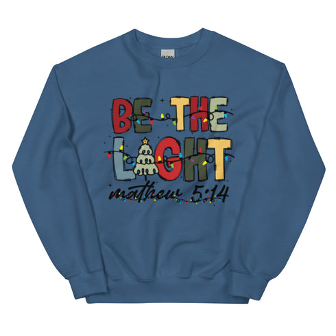 Be The Light Christian Christmas Crewneck