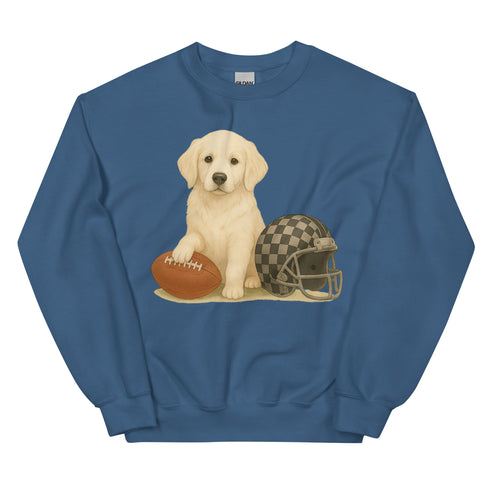 English Creme Retriever Football Crewneck
