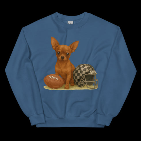Chihuahua Brown Football Sweatshirt