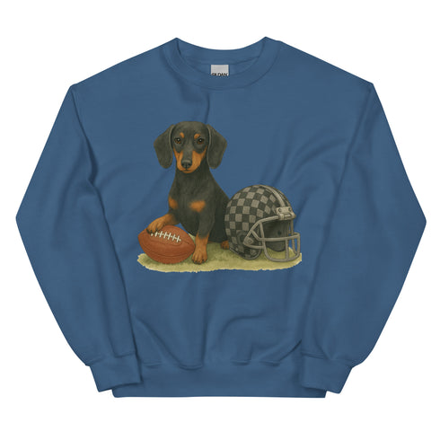 Black and Tan Dachshund Football Sweatshirt