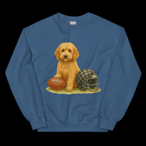 Golden doodle Football Sweatshirt