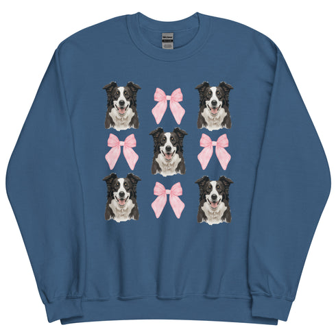 Border Collie and Bows Crewneck