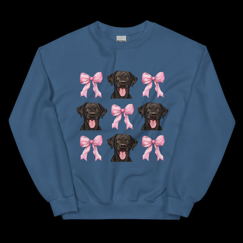 Chocolate Lab with Bows Sweatshirt