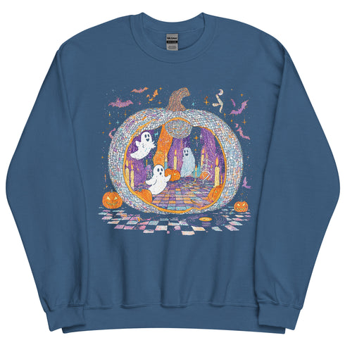 Disco Ghost Pumpkin Party Sweatshirt