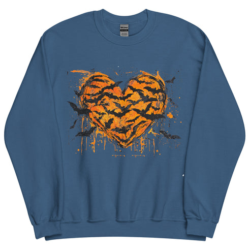 Halloween Heart and Bats Sweatshirt