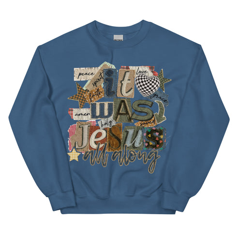 It was Jesus Faux Quilt Crewneck