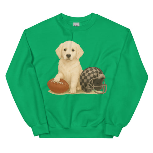 English Creme Retriever Football Crewneck