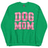 Pink Dog Mom Plaid Crewneck