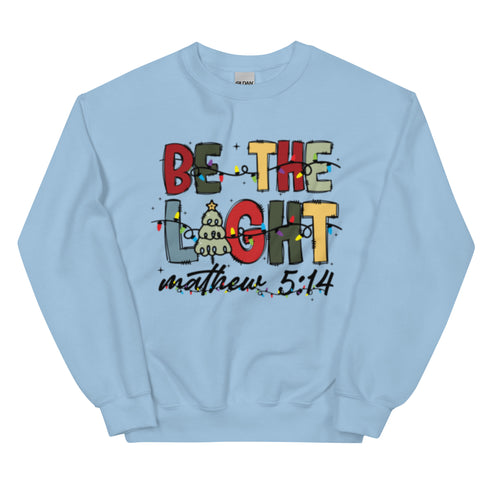 Be The Light Christian Christmas Crewneck